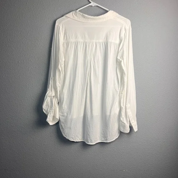 Velvet Heart Womens White Rayon High Low Button Down Shirt ETW-20619 Size M - Picture 4 of 11